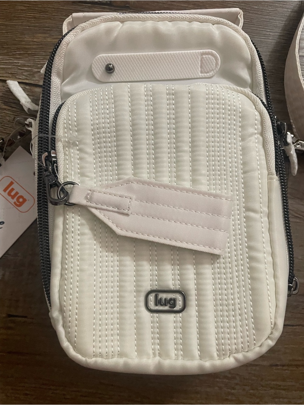 Lug Skeeter Mini B Crossbody Bag Purse NWT White Travel Adjustable Strap Zipper - Picture 4 of 16
